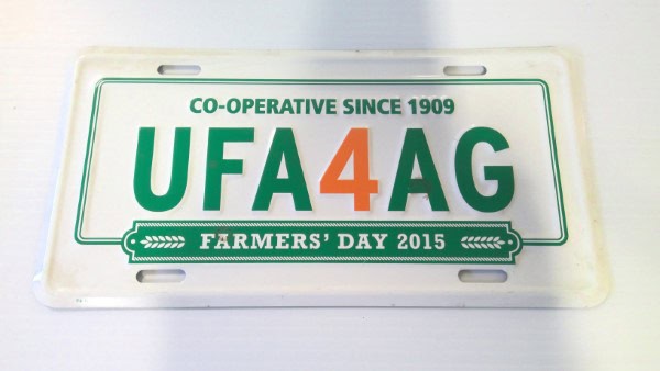 UFA 4 AG Farmers' Day 2015 Novelty License Plate for sale