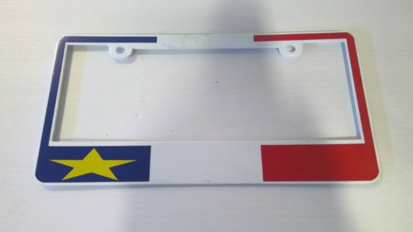 Acadian Flag License Plate Frame for sale