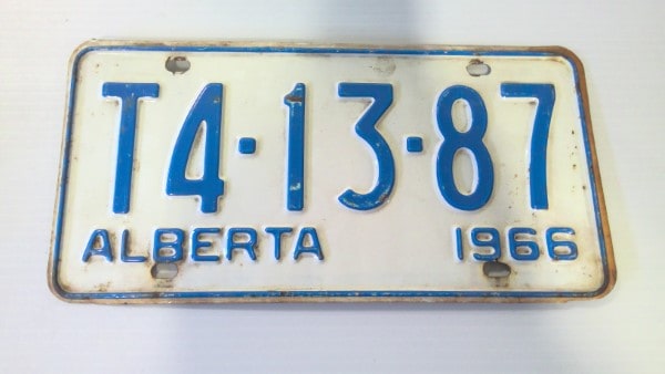 1966 Alberta License Plate for sale