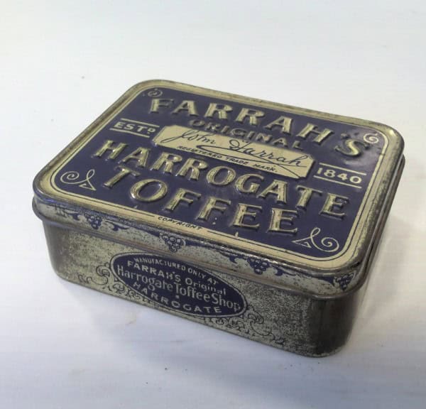 Vintage Farrah's Original Harrogate Toffee Tin for sale