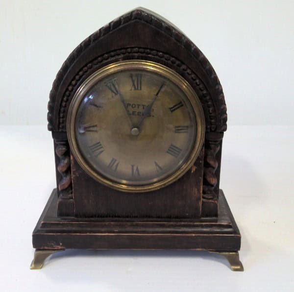 Antique Potts, Leeds. Small Mantle Clock for sale