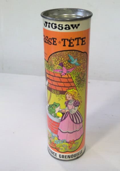 Vintage The Frog Prince Jigsaw Puzzle in Cannister C.1970s for sale