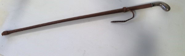 Antique German WW2 Riding Crop with Silver handle and 1940 Inscription for sale