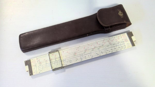 Vintage Geotec Made in Japan Slide Rule with Leather Case for sale