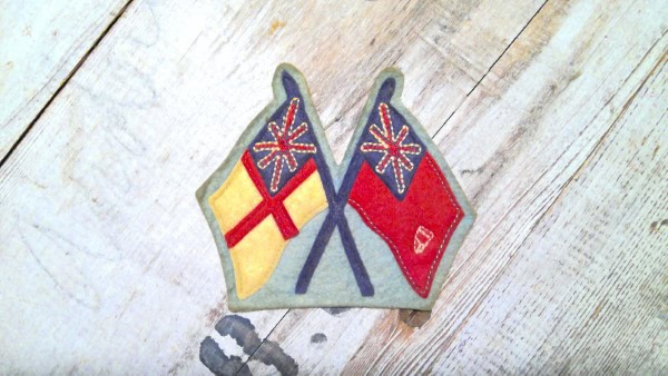 WW1 Canada Britain Cross Flags Insignia Felt Patch for sale