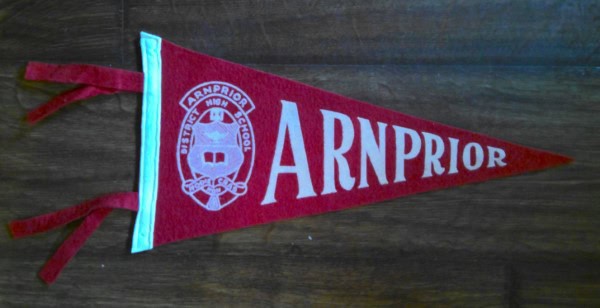 Vintage 1960s Arnprior District High School Felt Pennant for sale