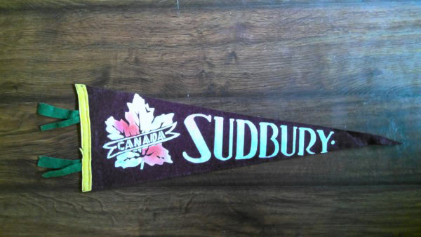 Vintage Sudbury Ontario Felt Pennant for sale