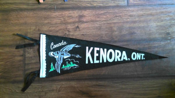 Vintage Kenora Ontario Felt Pennant for sale