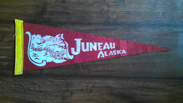 Vintage Juneau Alaska Felt Pennant for sale