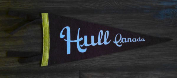 Vintage Hull Quebec Felt Pennant for sale