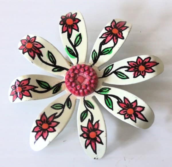 Vintage Red Flower Brooch Pin, Made in West Germany for sale on heinventures.ca