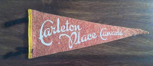 Vintage Carleton Place Ontario Felt Pennant for sale