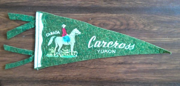 Vintage 1950s Carcross Yukon Souvenir Pennant for sale