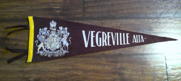 Vintage Vegreville Alberta Souvenir Pennant for sale