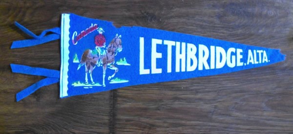 Vintage Lethbridge Alberta Souvenir Pennant for sale