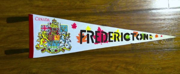 Vintage Frederickton New Brunswick Souvenir Pennant for sale