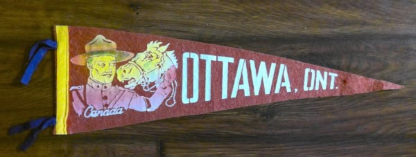 Vintage Ottawa Ontario Souvenir Pennant for sale