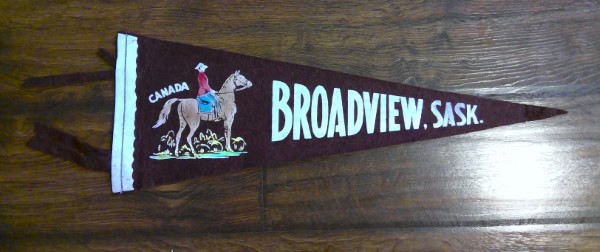 Vintage Broadview Saskatchewan Souvenir Pennant for sale