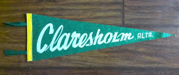 Vintage Claresholm Alberta Souvenir Pennant for sale