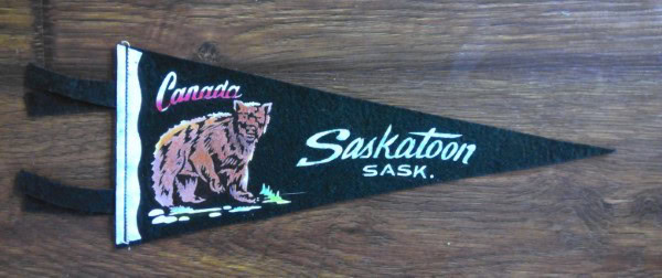 Vintage Saskatoon Saskatchewan Souvenir Pennant for sale