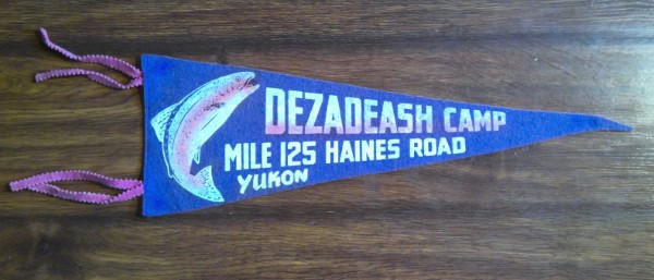 Vintage 1950s Dezadeash Camp Yukon Souvenir Pennant for sale