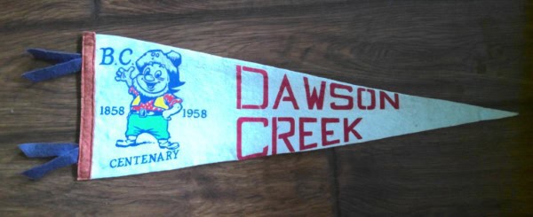 Vintage 1958 Centenary of Dawson Creek B.C. Souvenir Pennant for sale