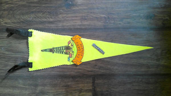 Vintage 1950s Calgary Alberta Souvenir Pennant for sale