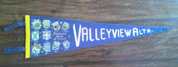 Vintage 1950s Valleyview Alberta Souvenir Pennant for sale