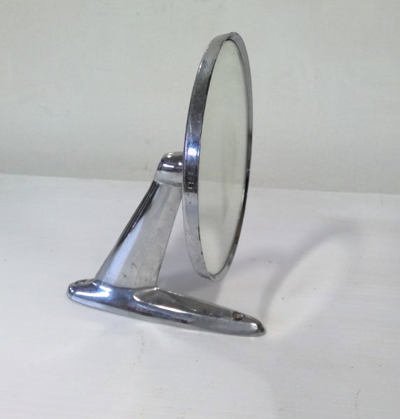 4-3/4" Round Door Side Mirror - Vintage Aftermarket Ford Chevy Mopar Chrome for sale