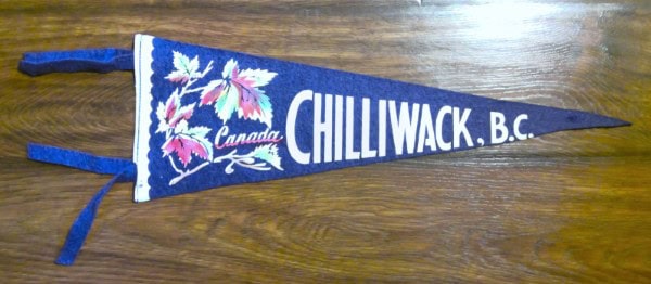 Vintage Chilliwack B.C. Souvenir Pennant for sale