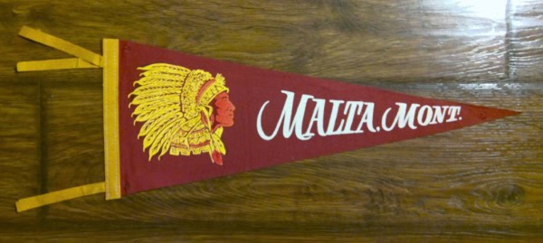 Vintage Malta Montana Souvenir Pennant for sale