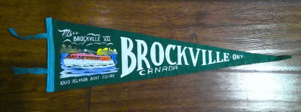 Vintage Brockville Ontario (Miss Brockville VII) Souvenir Pennant for sale