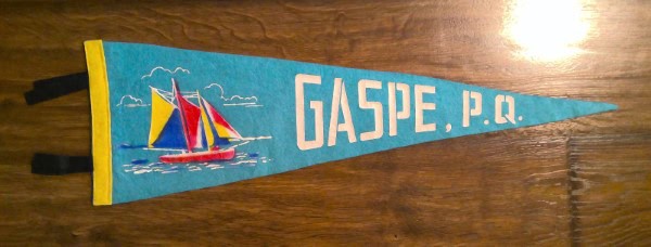 Vintage Gaspe Quebec Souvenir Pennant for sale