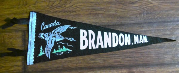 Vintage Brandon Manitoba Souvenir Pennant for sale