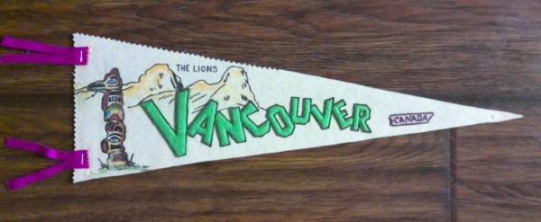 Vintage Vancouver B.C. Souvenir Pennant for sale