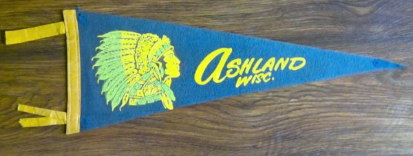 Vintage Ashland Wisconsin Souvenir Pennant for sale