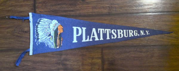 Vintage Plattsburg New York Souvenir Pennant for sale