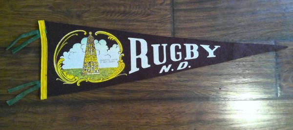 Vintage Rugby North Dakota Souvenir Pennant for sale