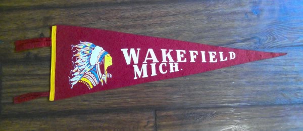 Vintage Wakefield Michigan Souvenir Pennant for sale