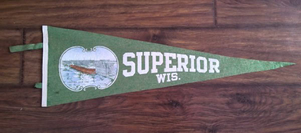 Vintage Superior Wisconsin Souvenir Pennant for sale