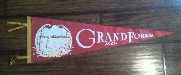 Vintage Grand Forks North Dakota Souvenir Pennant for sale