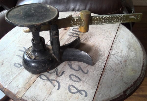 Antique 2 Toed 16oz. Gurney Beam Balance Scale for sale