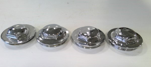 Set of 4 Antique Car Axle Dust / Grease Caps for sale