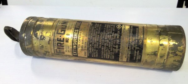 Vintage Fire Gun No. 0 Brass Fire Extinguisher for sale