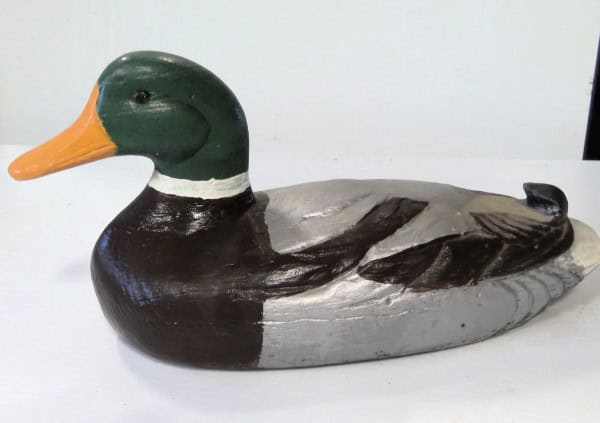 Vintage Chalkware Mallard Duck Figurine for sale