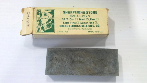 Vintage Oregon Abrasive and MFG Co Sharpening Stone 4"x1.5"x5/8" for sale