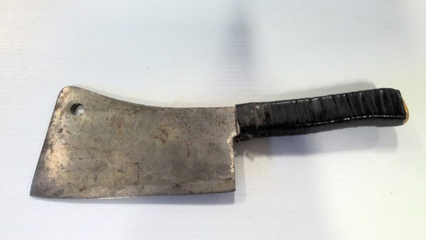 Vintage Briddell Solid Steel Meat Cleaver for sale