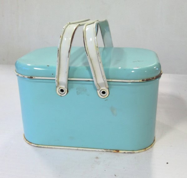 Vintage Tin Picnic Basket for sale