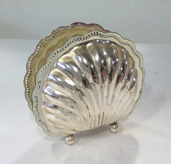 Vintage Brahma Steel Clam Napkin / Letter Holder for sale