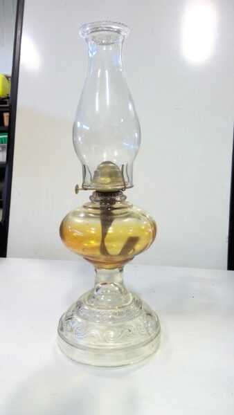 Antique Glass Oil Lamp for sale